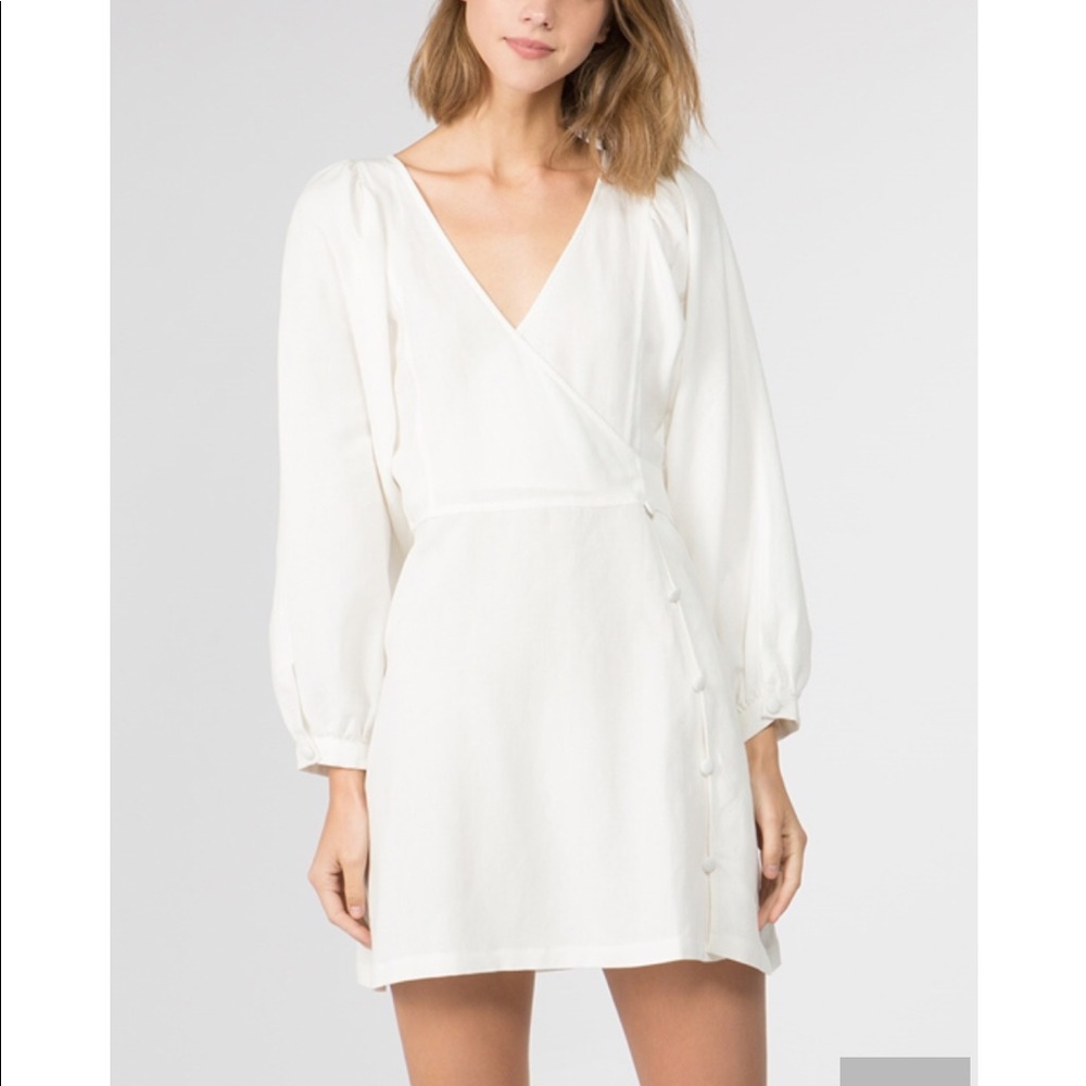 White linen dress
